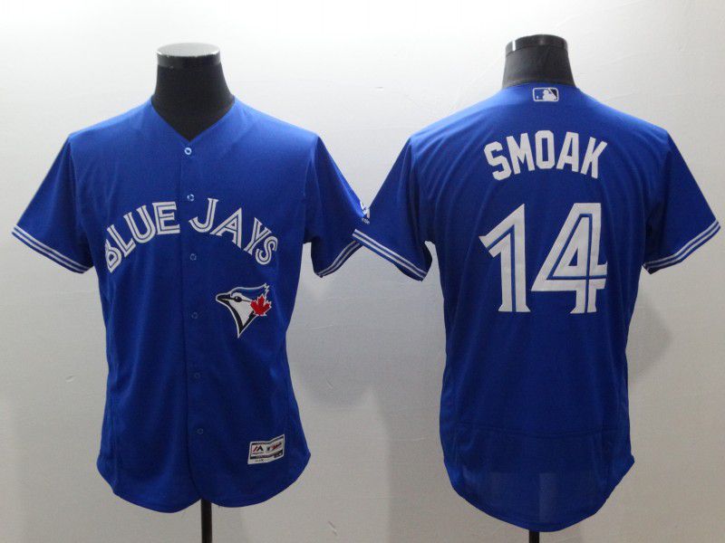 Men Toronto Blue Jays #14 Smoak Blue Elite MLB Jerseys
